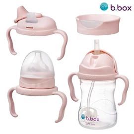 澳洲b.box 全階段奶瓶學飲杯套裝/ 粉紅