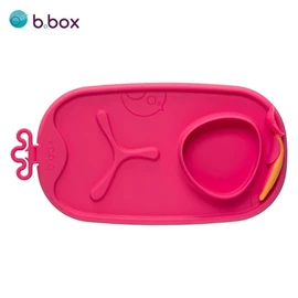 澳洲b.box roll + go 随行矽胶餐垫连喂食匙/ 粉红