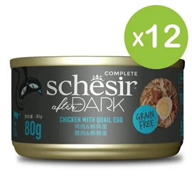Schesir After Dark 全階段貓主食罐-雞肉鵪鶉蛋 80g X 12罐