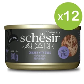 Schesir After Dark 全階段貓主食罐-雞肉鴨肉 80g X 12罐