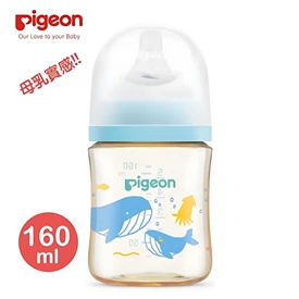日本Pigeon 母乳實感寬口徑PPSU奶瓶-160ml 深海樂園