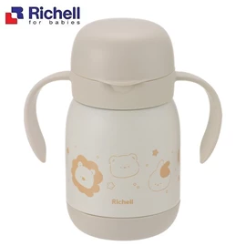 日本Richell TLI 第4代 直饮不锈钢水杯/ 米色 300ml