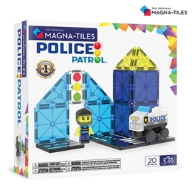 Magna-Tiles 磁力积木-巡逻警车套装 20片