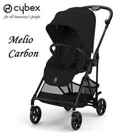 德國Cybex Melio Carbon 輕便型嬰兒手推車(碳纖維車架)-Magic Black