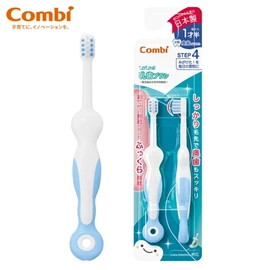 日本Combi Teteo 婴儿牙刷-Step 4 两支装 蓝色