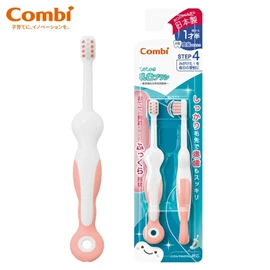 日本Combi Teteo 婴儿牙刷-Step 4 两支装 粉桃